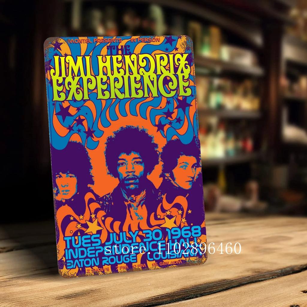 Джими Хендрикс Металлические таблички и знаки настенный декор Винтажные жестяные таблички Капитан Металлический постер Декор для бара паба клуба Настенное украшение