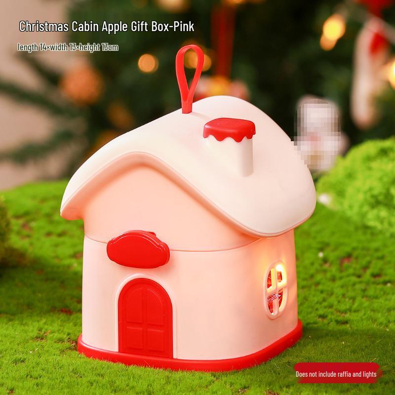 Рождественский Вечер Яблочная Подарочная Коробка - Креативная Упаковка для Конфет в Виде Маленького Домика для Детей