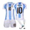 Подростки Дети Взрослые Индивидуальное Имя Футбольные Комплекты 24/25 Аргентина Домашний #10 МЕССИ Спортивный Тренировочный Комплект с Носками
