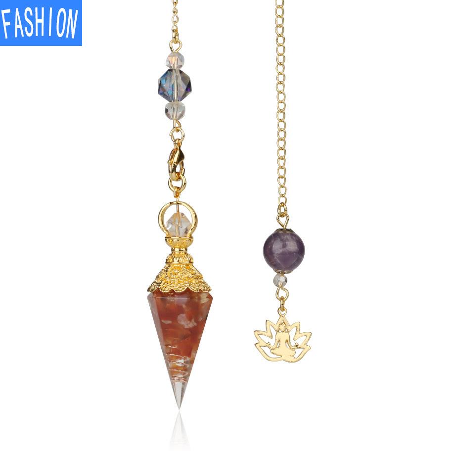 Смешанная аура, маятник природного духа, хрустальный кулон для йоги, позолоченный Будда, идея для медитации, концентрированные ювелирные изделия