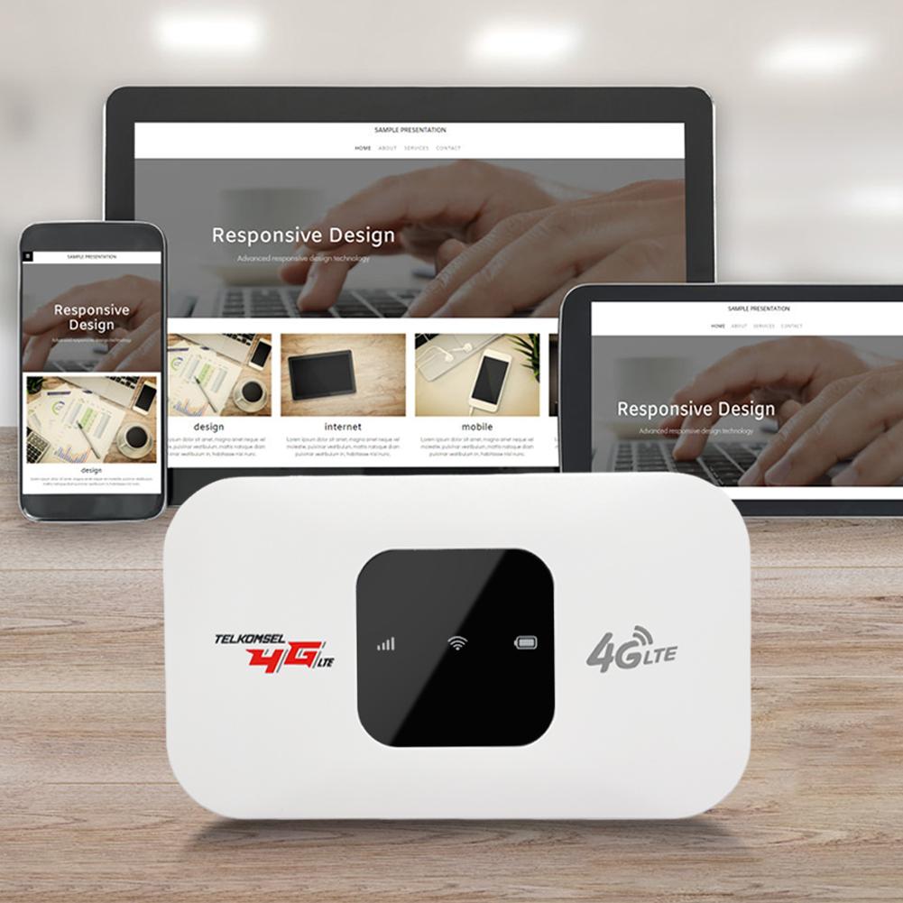 Portable Mini Mobile WiFi Router 150Mbps 4G LTE Pocket Mobile Hotspot  8 To 10 Users with SIM Card Slot for Car Travel Vacation