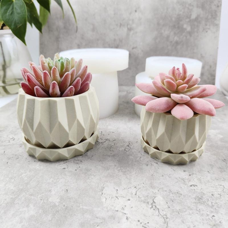 Small Flower Pot Silicone Mold Diy Succulents Concrete Flower Pot Vase Plaster Cement Clay Mold Plant Holder Mold