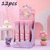 12 шт. Шариковая ручка Sanrio Family, милая Hello Kitty, Cinnamon, 0,5 мм, черная, нейтральная, с клипсой, студенческая канцелярия, подарок