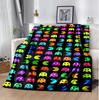 Pixel Game Flannel Blanket Soft Warm All-Season Throw, Design for Camping, Car Travel, Hiking Sofa, Bed, Office Perfect Gift for Parties