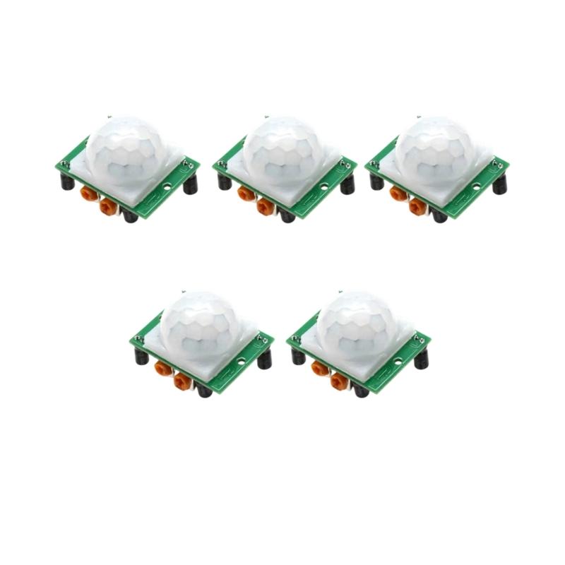 5 шт. HC SR501 PIR-модулей датчика движения с регулируемой чувствительностью, инфракрасные датчики для DIY-электроники