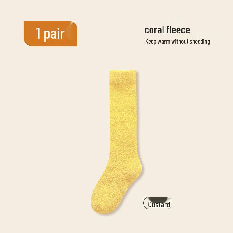 Женские зимние удобные плюшевые носки средней длины — толстые, не линяют, идеально подходят для дома или сна