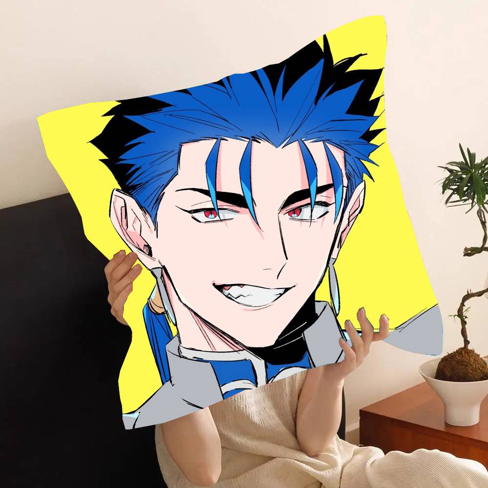 Lancer Anime Game F-fate Pillow Case Fashion Square Pillowcase Bedroom Sofa Room Ins Decoration Leisure