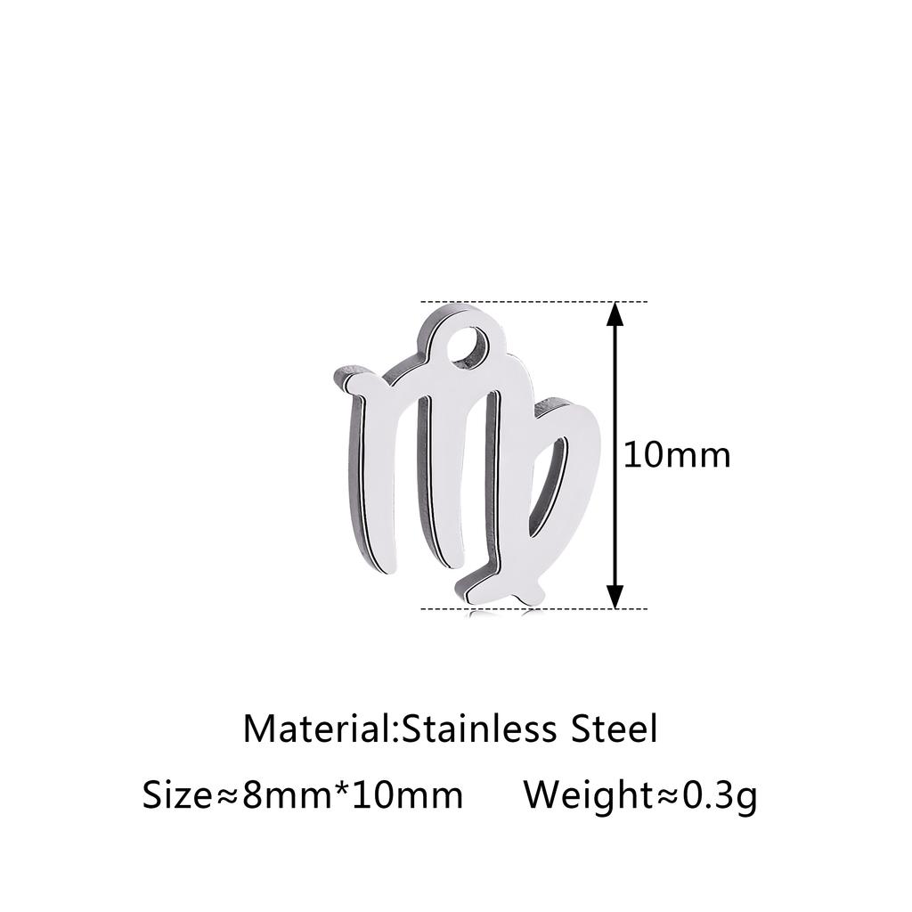 5 шт./лот Шармы со знаком зодиака из нержавеющей стали Мини-подвески со созвездиями Для DIY Рукоделия Ожерелья Браслеты Изготовление ювелирных изделий