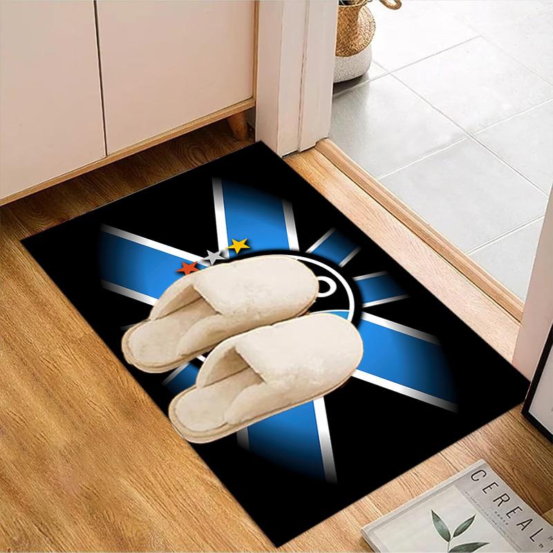 Gre-mio Football Badge Printed Office Carpet Chair Cushion Entryway Rug, Rugs for Living Room, Bedroom Christmas gifts