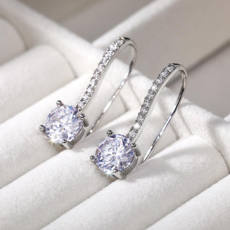 BELLA BOX Женские серьги, роскошные инкрустированные камнями CZ, простые и элегантные женские аксессуары, свадебные трендовые серьги 2021, ювелирные изделия