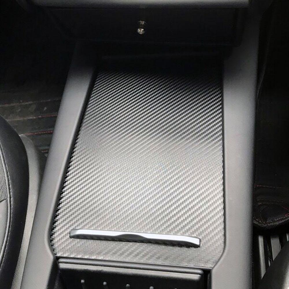 Наклейка на подлокотник в стиле центральной консоли из углеродного волокна для Tesla Model SX