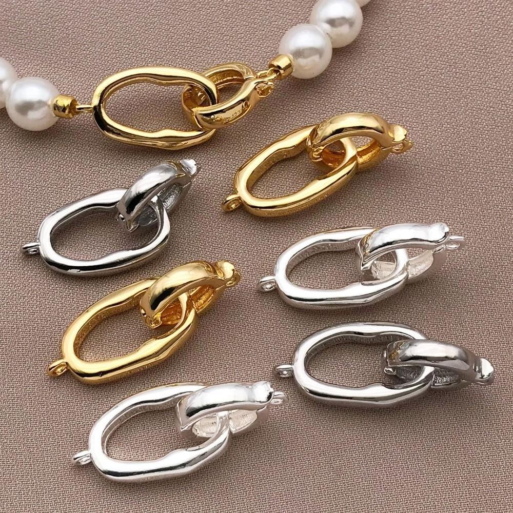 3pcs DIY Necklace Clasp Copper Handmade Necklace Clasp Jewelry Connector Buckle Jewelry Making