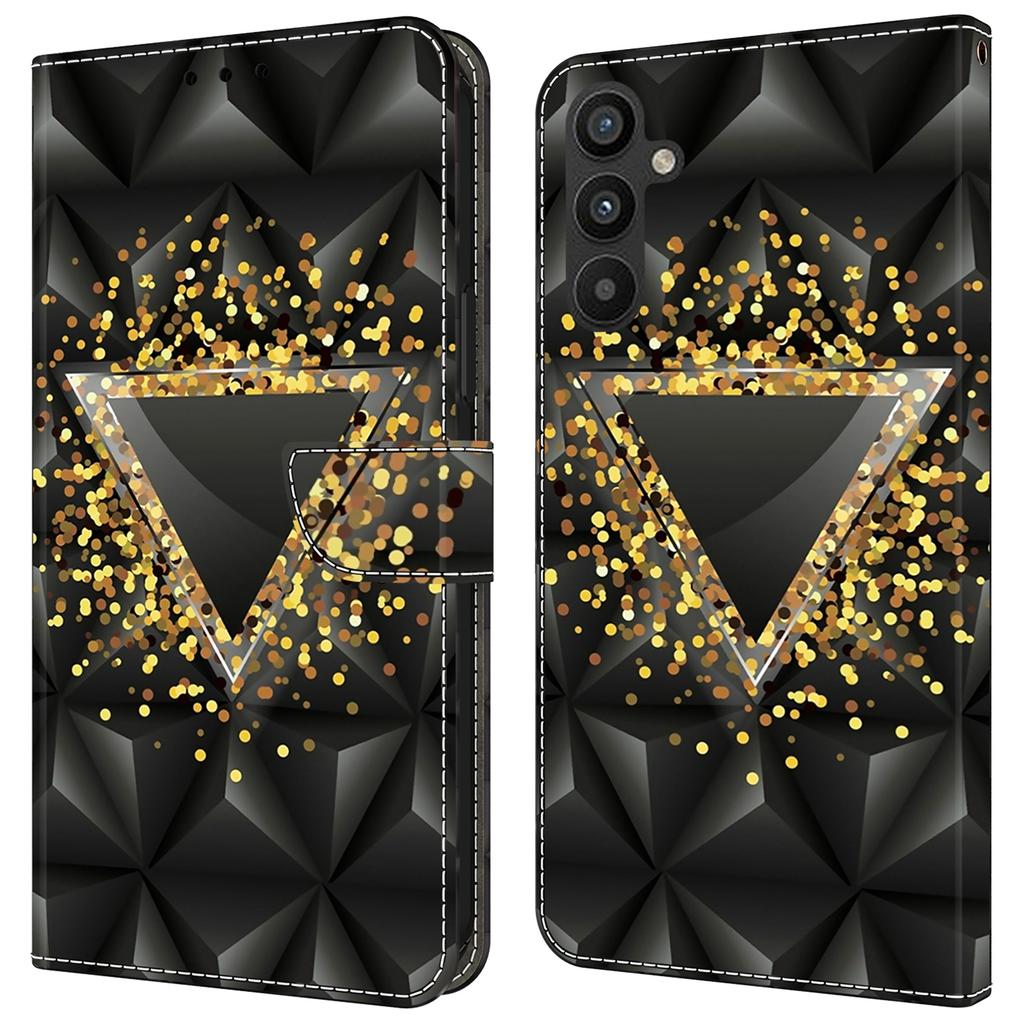 Чехол-кошелек для Samsung Galaxy A35 5G, из ПУ кожи с узором, на магнитной застежке, тип - книжка