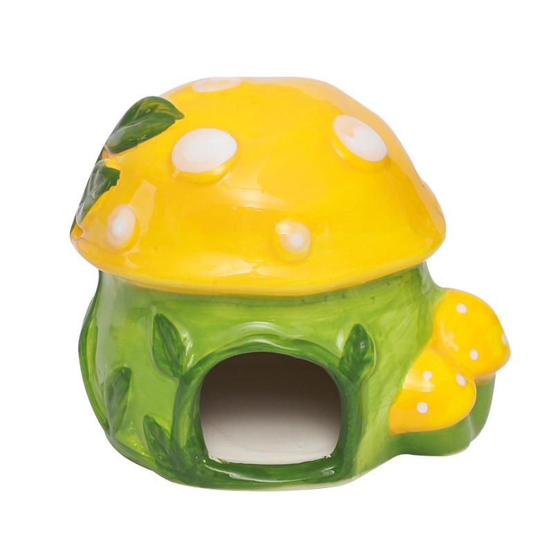 Новый Four Seasons Universal Forest Tree Stump Mushroom Hamster Nest Creative Hamster Ceramic Nest Cool Sleeping Nest for Pets