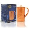 Copper Jug with Lid | Handcrafted Hammered Design | Ayurvedic Water Pitcher for Health Benefits | 1.9 Litre Capacity