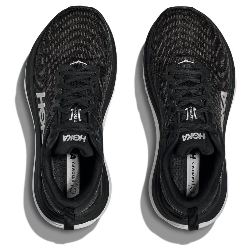 HOKA Gaviota 5 черные белые мужские кроссовки 1127929-BWHT