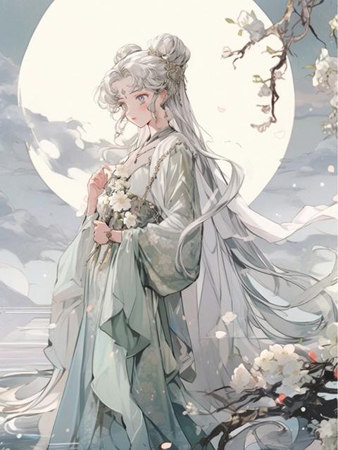 5D Comic Loli Diamond Painting Embroidery Cross Stitch Cartoon Anime Girl Moon DIY Full Drill Drawing Mosaic Girl's Gift