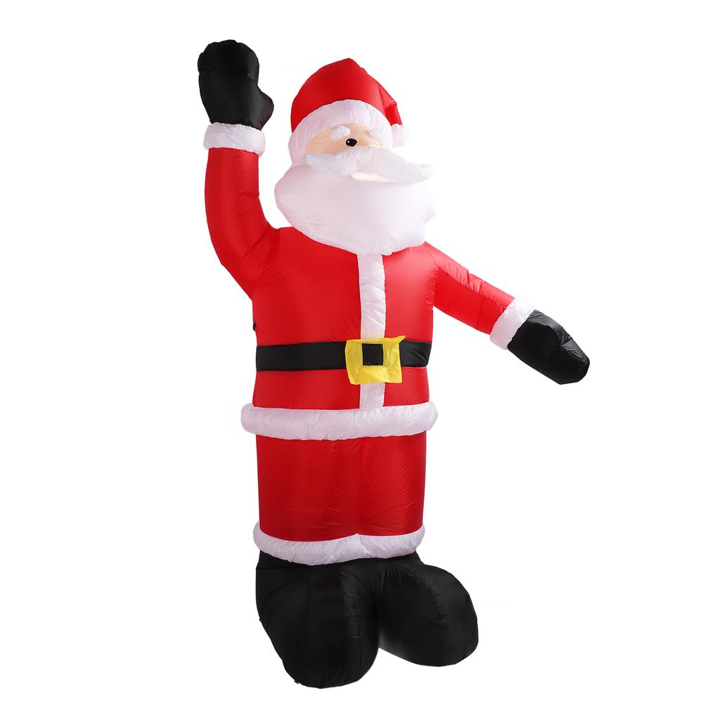 2,4 м рождественские надувные Санта-Клауса, уличные рождественские украшения, надувной декор для двора на Рождество