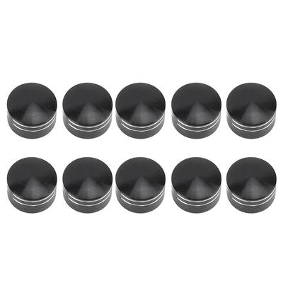10 шт. Крышка болта головки мотоцикла с ЧПУ, алюминиевая, черная, круглая, с канавками, крышки для винтов двигателя