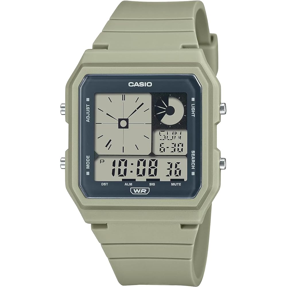 Casio LF-20W-3A Unisex Digital Analog Watch Light Moss Green Standard Model