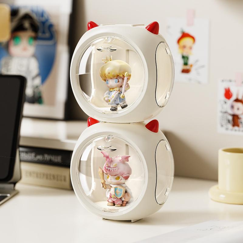 Garage Kit Storage Box Transparent Display Rack Dustproof and Moisture-proof Box Space Cabin Ornaments Display Cabinet Toys Bins