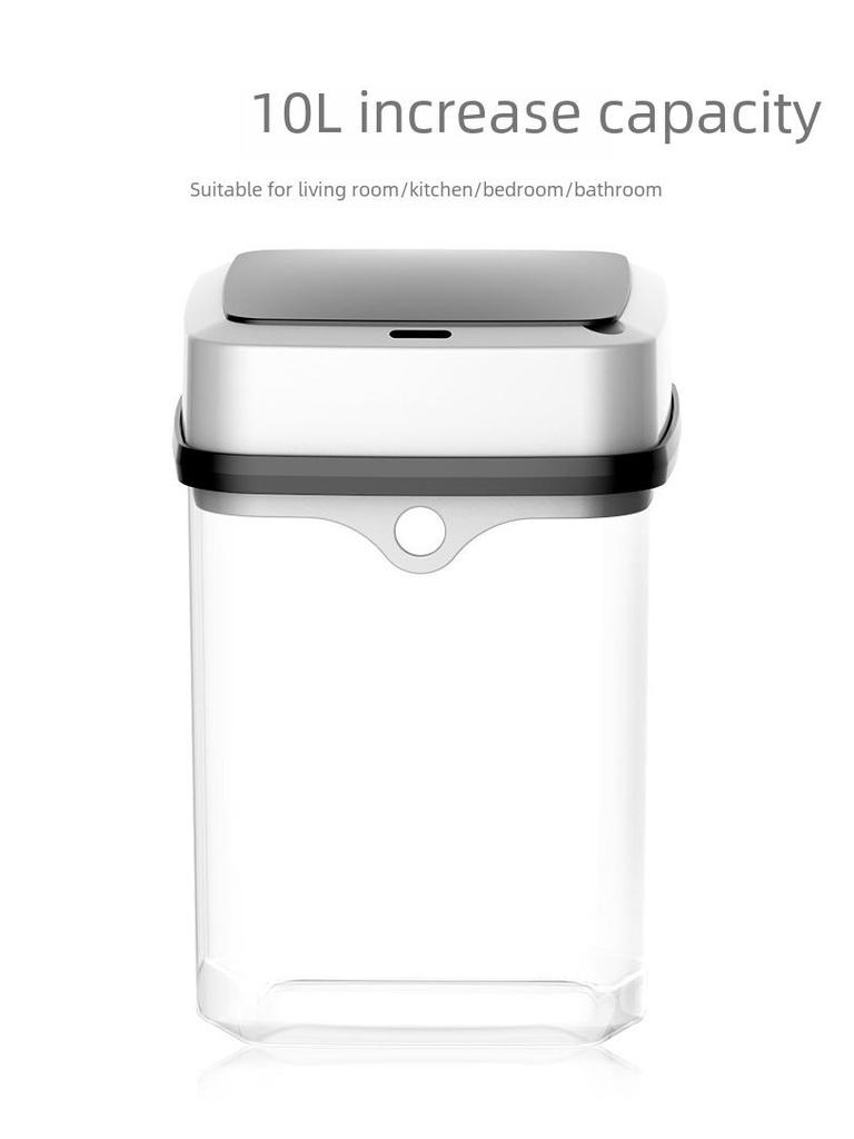Smart Sensor Trash Can with Lid for Home - Ideal for Kitchen, Bathroom, and Living Room