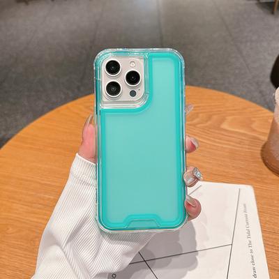 Для IP16promax Цветной Три-в-одном Прозрачный ПК + TPU с ощущением кожи Японский и Корейский Матовый Чехол для Мобильного Телефона Девочка