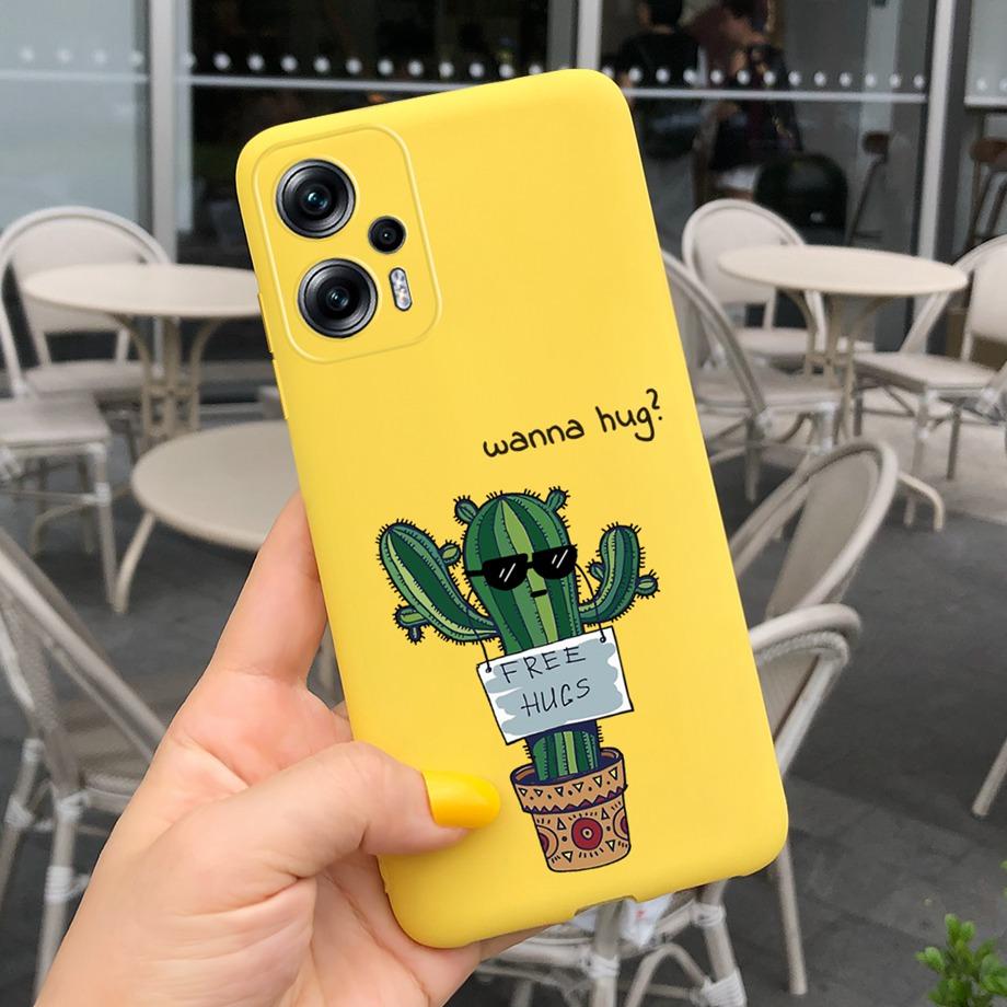 Для Xiaomi Poco X4 GT Чехол Накладка на телефон Милый Астронавт Кактус Мультяшный Рисунок Чехлы Для Xiomi Poco X4 POCOX4 GT 5G Мягкий ТПУ Фунда