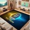 Leeds United Custom Crystal Velvet Rug, Personalized Name Text Print, Football Logo Soft Non‑Slip Floor Mat Home Decor Gift