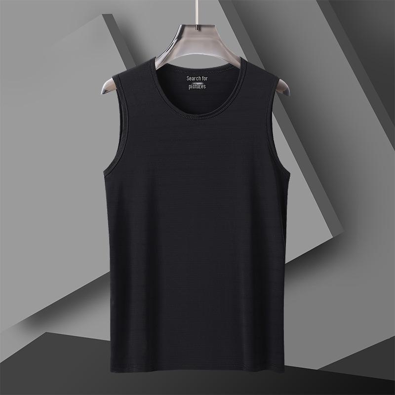 Men's Plus Size Quick-Dry Ice Silk Sleeveless Running Vest