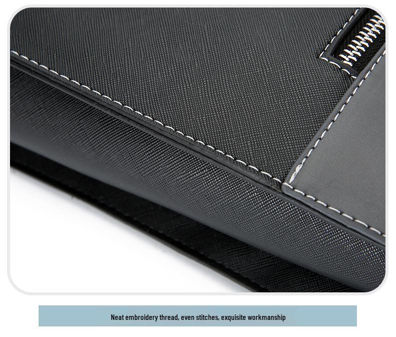 Men's Simple Solid Color Laptop Shoulder Bag & Business Backpack