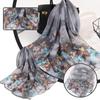 Korean Version Of Chiffon Silk Scarf Butterfly Scarf Gauze- Seaside Sunscreen Shawl
