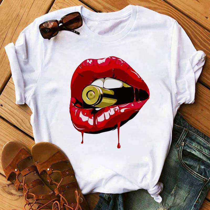Футболка с принтом розовых леопардовых губ, модная женская футболка, женская белая и черная футболка, футболка с коротким рукавом, женские топы в стиле Харадзюку