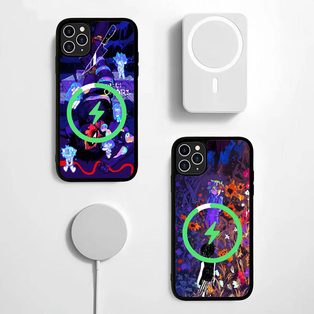 Чехол O-Omori Game для Magsafe, магнитный чехол для iPhone 17 Air 16 15 14 13 12 11 Pro Max Plus, беспроводная зарядка
