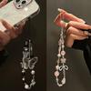 Luxury Crystal Butterfly Phone Chain Y2K Bowknot Wrist Short Rope Phone Bag Accessories