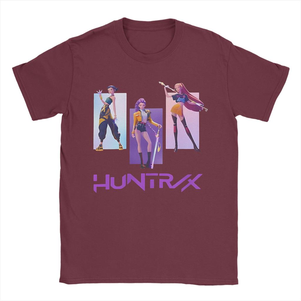 Мужская Женская Huntrix Kpop Охотники на Демонов Футболка Чистый Хлопок С Принтом Одежда Наряды
