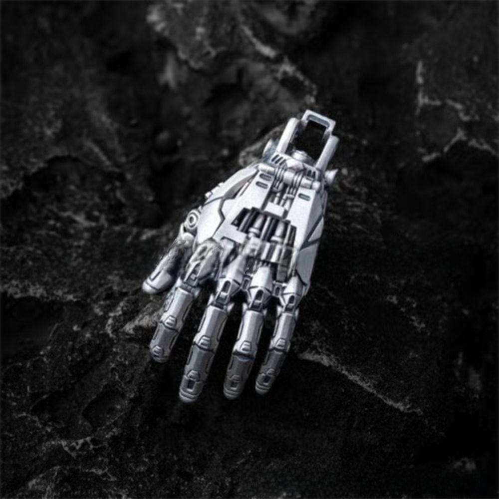 Portable Mechanical Bionic Hand Pendant Jewelry Accessories Steampunk Mechanical Hands Necklace