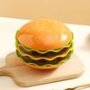 Plastic Mini Dinner Plate Burger-Shaped Dinnerware Set Stackable Hamburger Plate Set  Table Decor