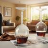 Yousheng Inverted Wine Glass Set High Borosilicate Glass Heat-Resistant Goblets for Red White Wine Cocktails Unique Home Bar Gift