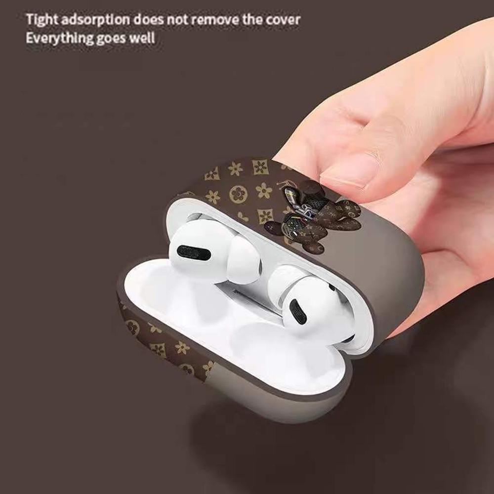 Милый мультяшный силиконовый чехол для наушников Apple Airpods 3, коричневый