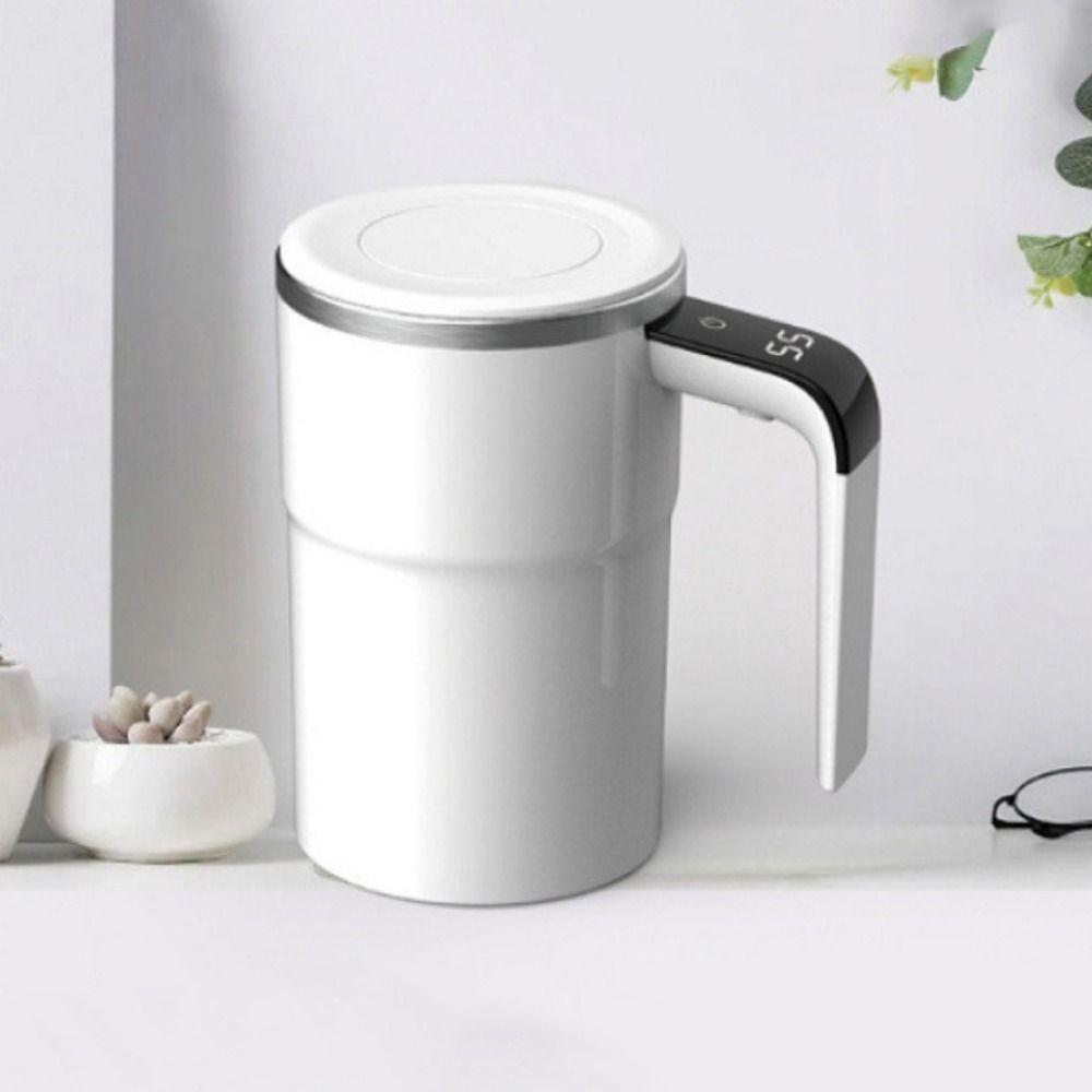 Кружка из нержавеющей стали с самоперемешиванием, перезаряжаемая от USB, кофейная чашка, портативная электрическая кофейная кружка для дома