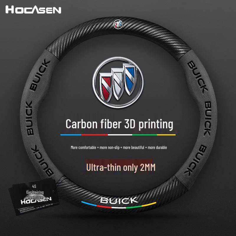 Genuine Leather Steering Wheel Cover for Buick: Encore, Verano, Excelle, Regal, LaCrosse, GL8