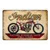 Металлическая жестяная табличка Indian Motorcycles Настенное украшение Жестяные таблички Винтаж Потертая Железная пластина Живопись Знак для бара Гаража Мужской пещеры