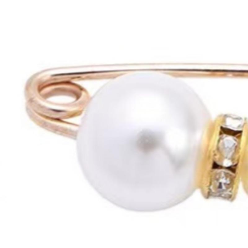 Элегантные женские ювелирные аксессуары с имитацией жемчуга, 1 шт., броши, украшения для одежды, горный хрусталь