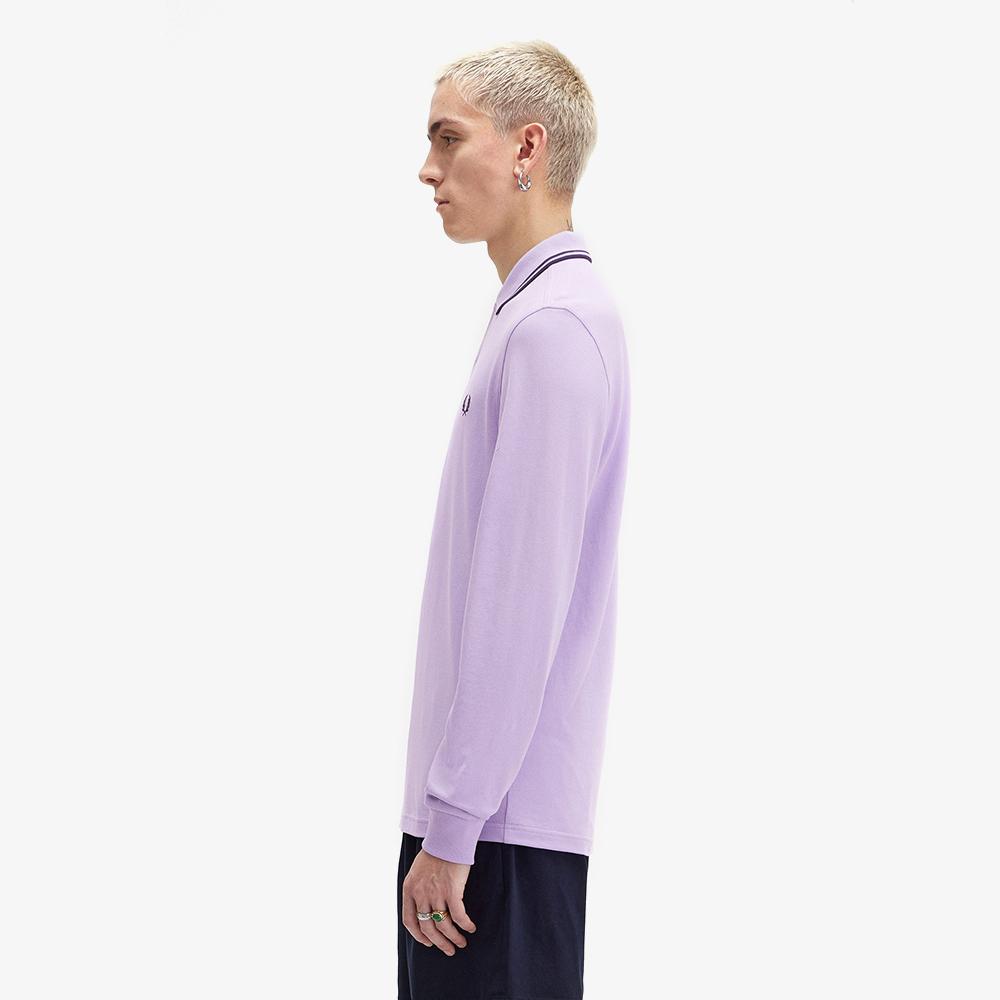 Fred Perry [M3636] Рубашка Fred Perry с длинным рукавом, двойной кант - Ультрафиолетовый/Темно-синий Afpm2433636-W51