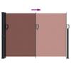 Retractable Side Awning Brown 140 x 500 cm