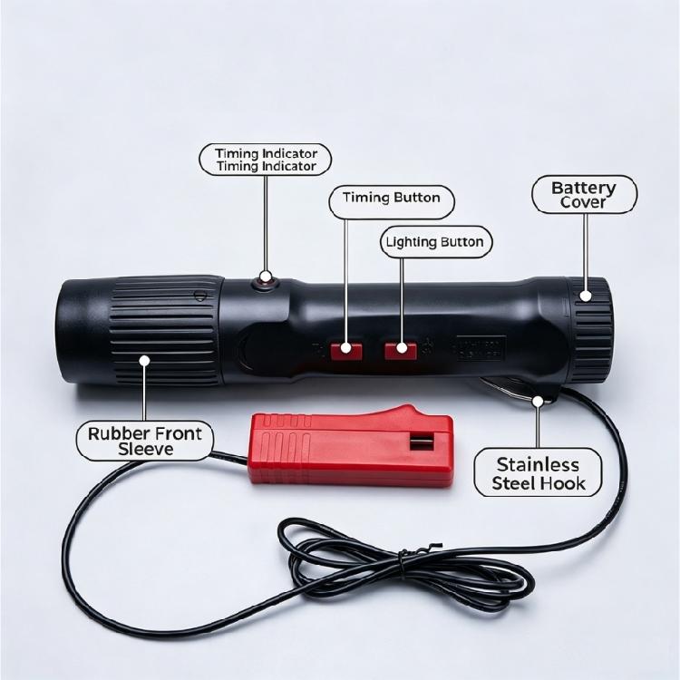 Motorcycle and Marine Engine Timing Light with End Clamp Cable, Two Body Controls, and 6V/12V Operation for Motor Timing Service Work