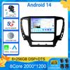 Для Mitsubishi Pajero Montero Sport 3 2015-2021 Автомобильный мультимедийный радиоприемник GPS DPS IPS CarPlay 360 Панорамный оптический Android 14