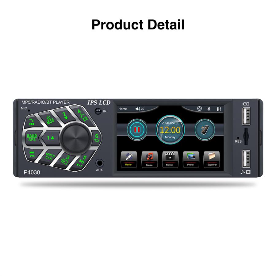 Автомобильный 3,8" IPS экран Bluetooth RMVB/MP5/Радио/Bluetooth плеер FM-радио Поддержка микрофона