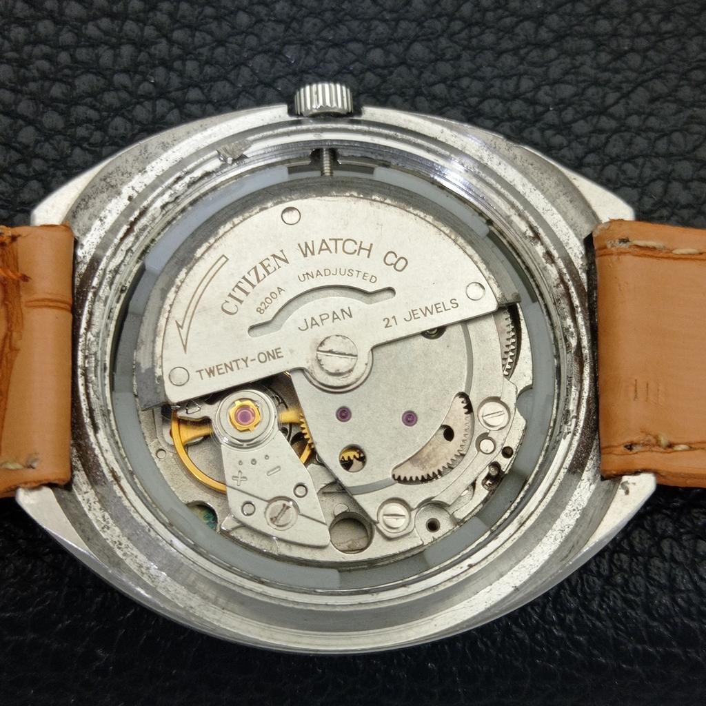 АВТОМАТИЧЕСКИЕ ВИНТАЖНЫЕ ЧАСЫ CITIZEN 8200 ЯПОНИЯ МУЖСКИЕ ЗОЛОТИСТЫЙ ЦИФЕРБЛАТ a702742-1 R210-a702742